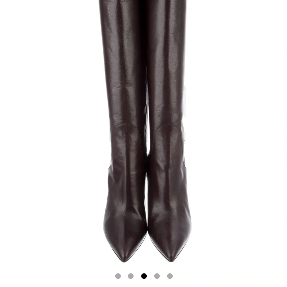 COPY - Manolo Blahnik Leather Brown Stiletto - Picture 3 of 5